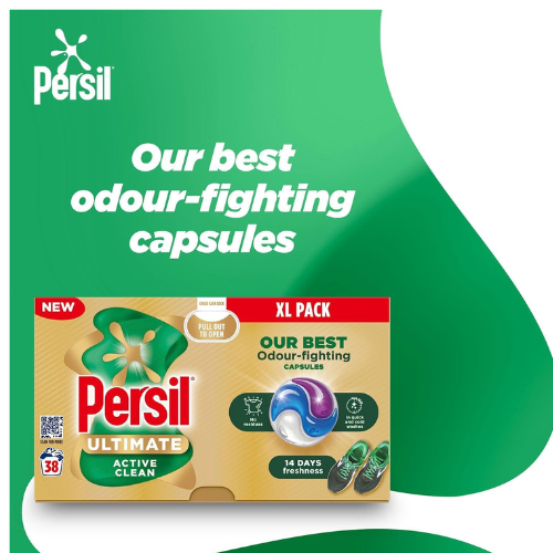Persil XL Ultimate Active Clean Washing Capsules, 38 Washes